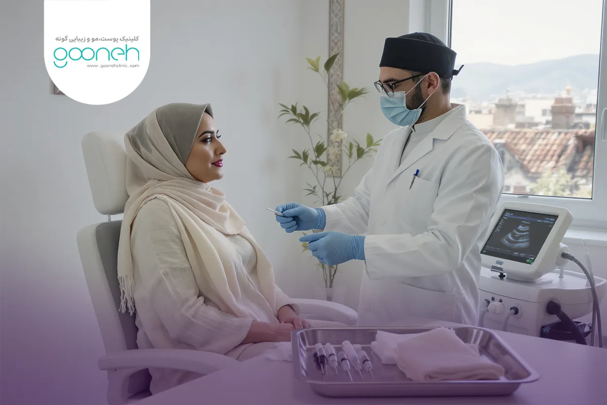 نتایج و مراحل پس از تخلیه غبغب و استفاده از چانه‌بند