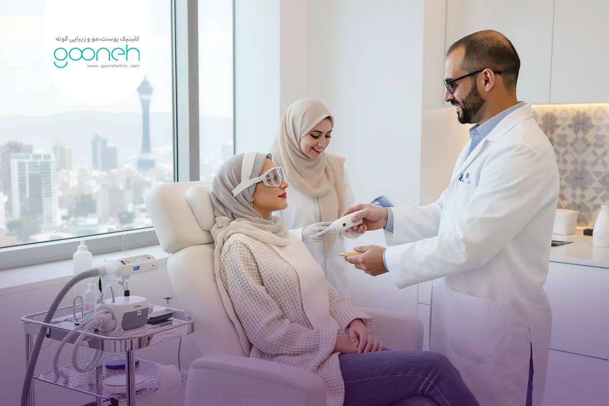 اندولیفت برای جای جوش در کلینیک گونه