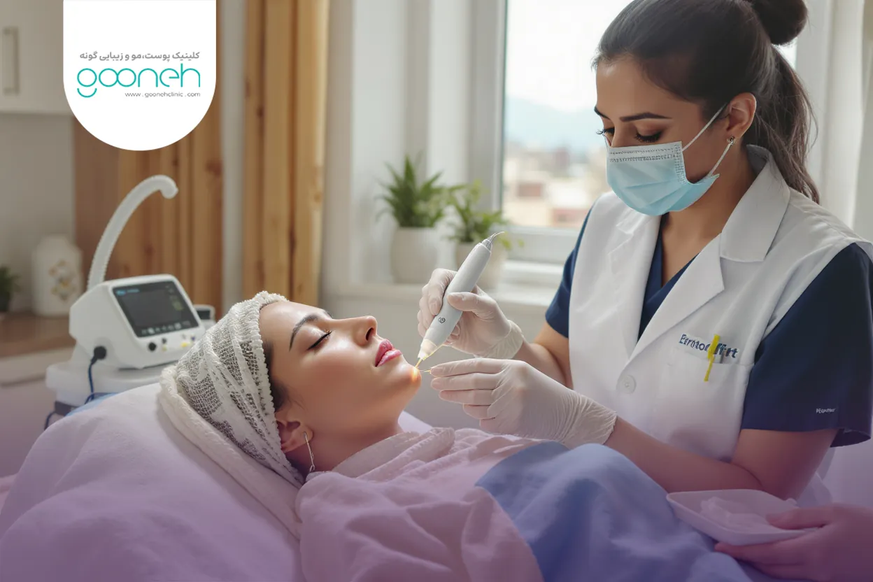 اندولیفت اسکار اکنه با فیبر لیزر زیرپوستی