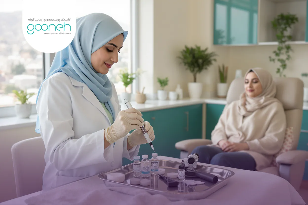 مزوتراپی صورت برای لک؛ تزریق ترکیبات روشن‌کننده و ضدالتهاب به لایه میانی پوست