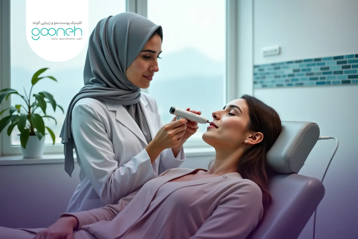 HIFU therapy for facial spots تاثیر هایفوتراپی بر کمرنگ شدن لک های خفیف صورت و سفت شدن پوست