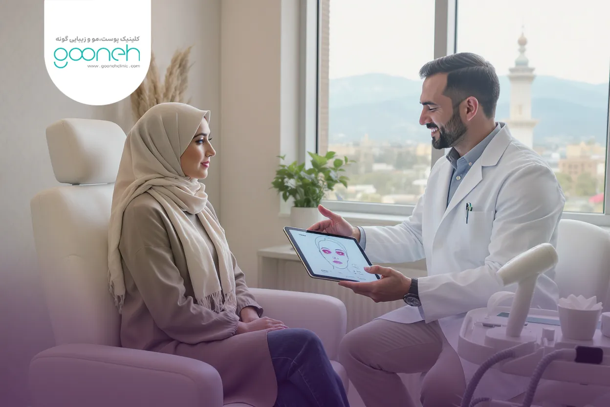 Side effects of Endolift 2 عوارض اندولیفت؛ تصویر شماتیک روند التهابی و تورم موقت پس از درمان