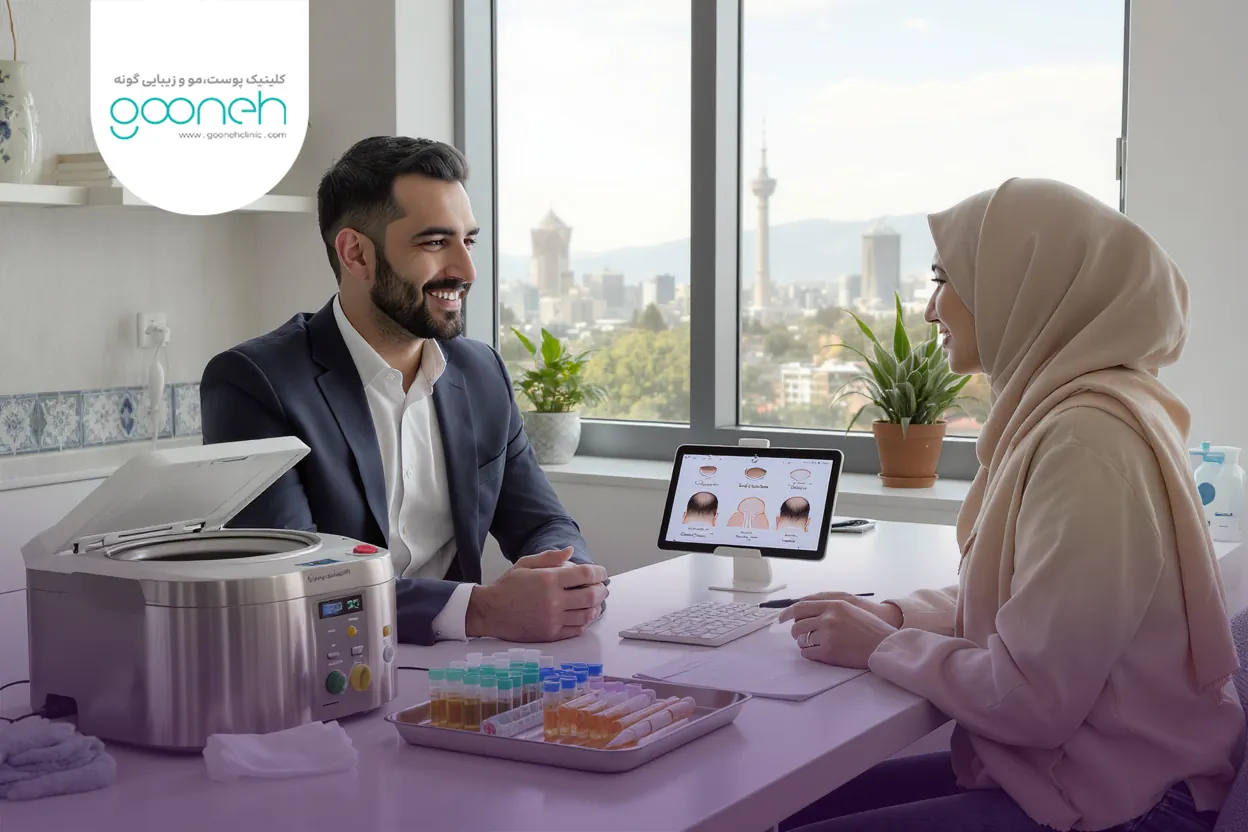 مقایسه تصویری پی آر پی مو و مزوتراپی برای ریزش مو