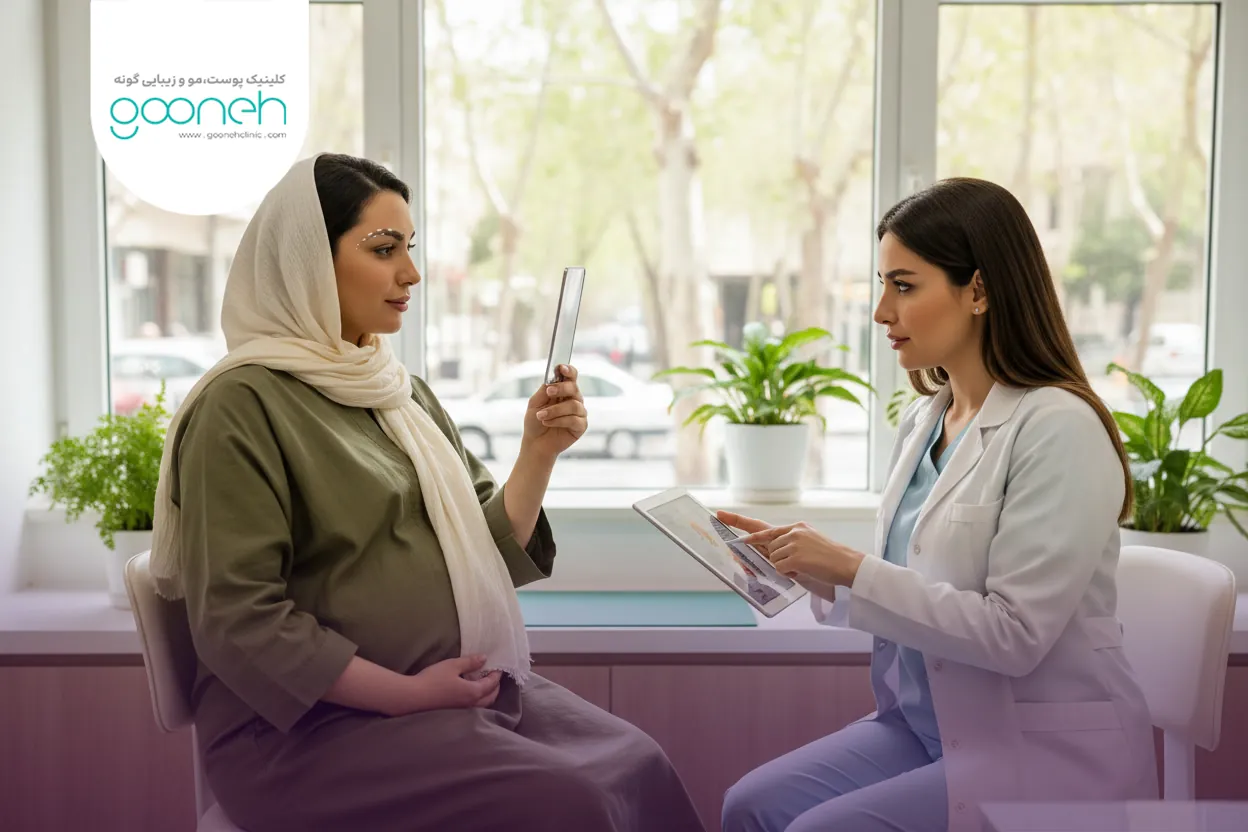 Eyebrow transplant during pregnancy کاشت ابرو در بارداری و بررسی ایمنی برای مادر و جنین