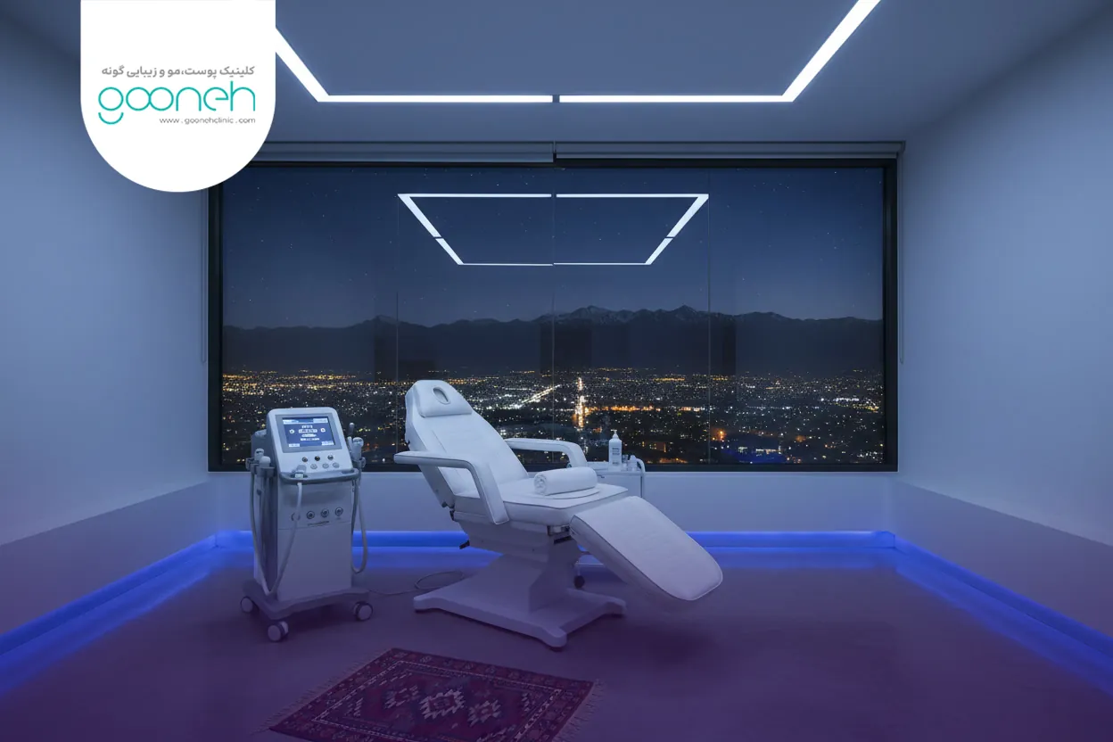 HIFU therapy for a fleshy nose 2 مراحل انجام هایفوتراپی برای بینی گوشتی با ژل و شات های اولتراسوند