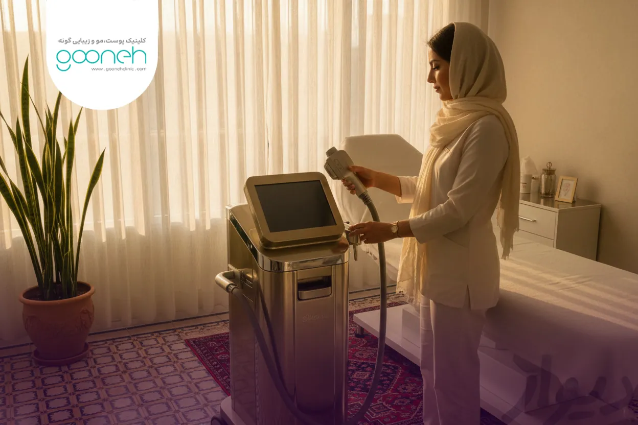 The best laser device بهترین دستگاه لیزر موهای زائد در کلینیک تخصصی