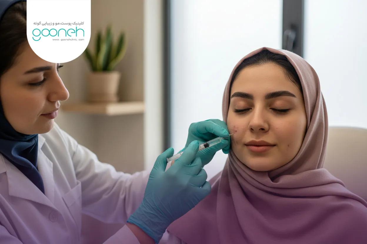 تزریق کلاژن برای جای جوش