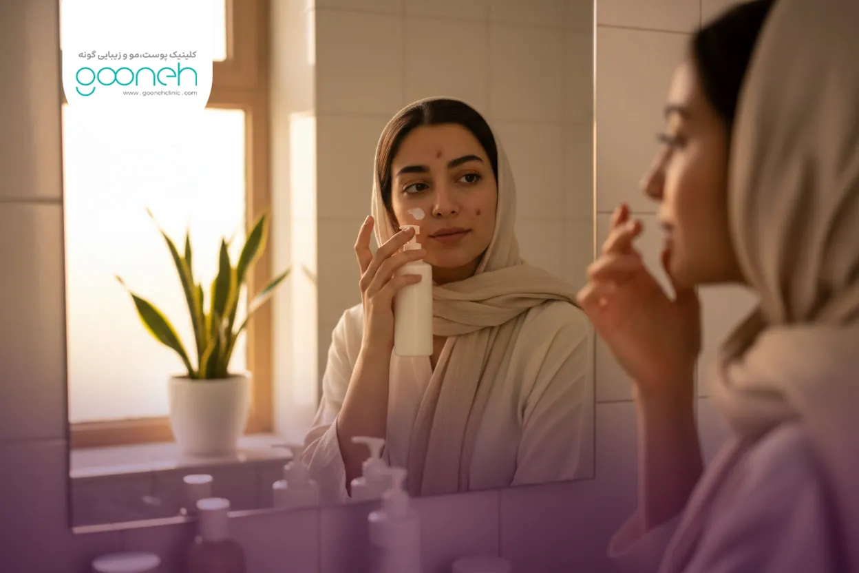 از بین بردن لکه های قهوه ای جای جوش