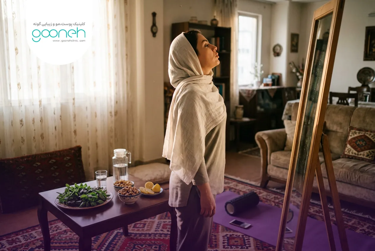 راهکارهای خانگی برای آب کردن غبغب