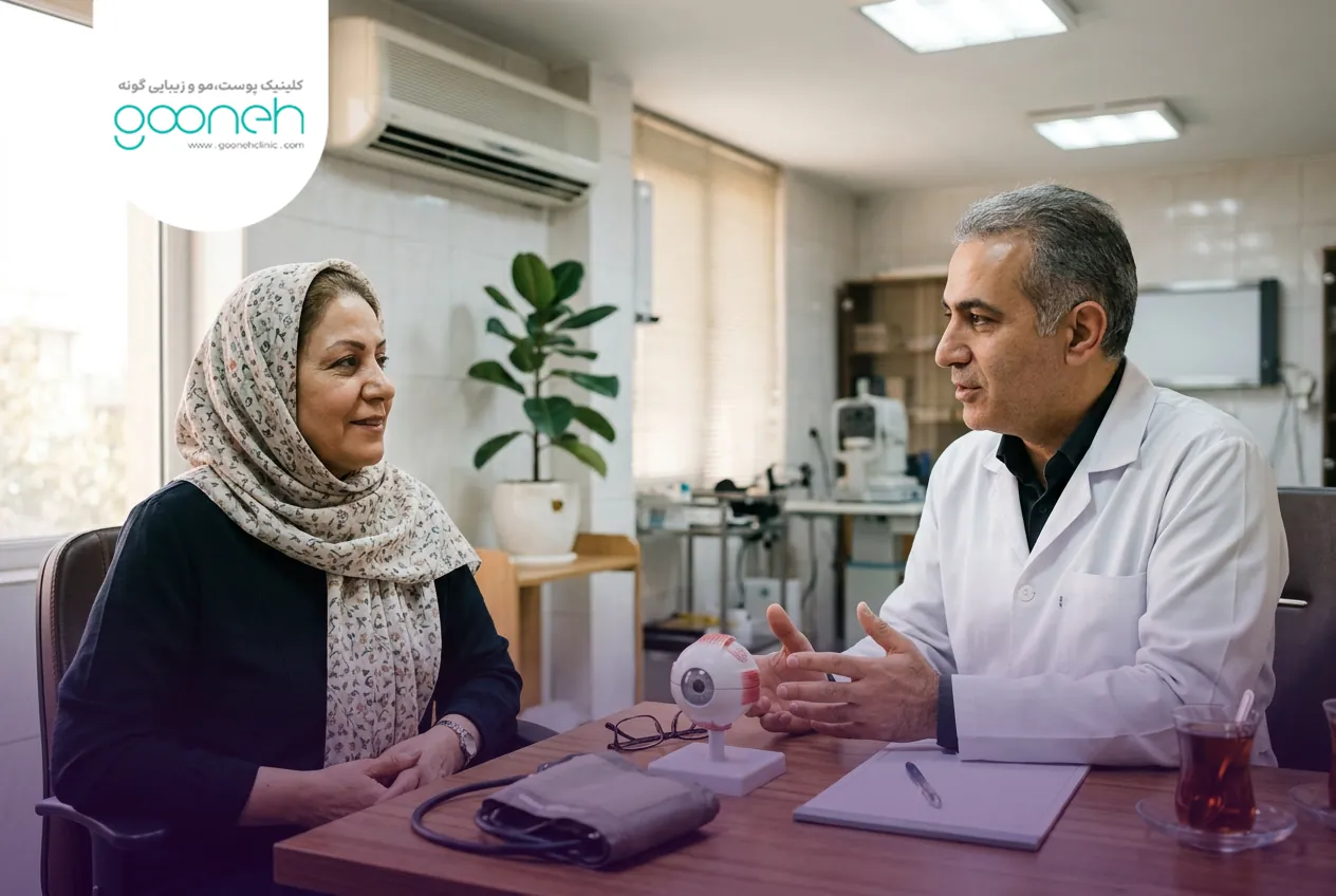 راهنمای سریع تصمیم‌گیری جراحی پلک در افراد با فشار خون بالا