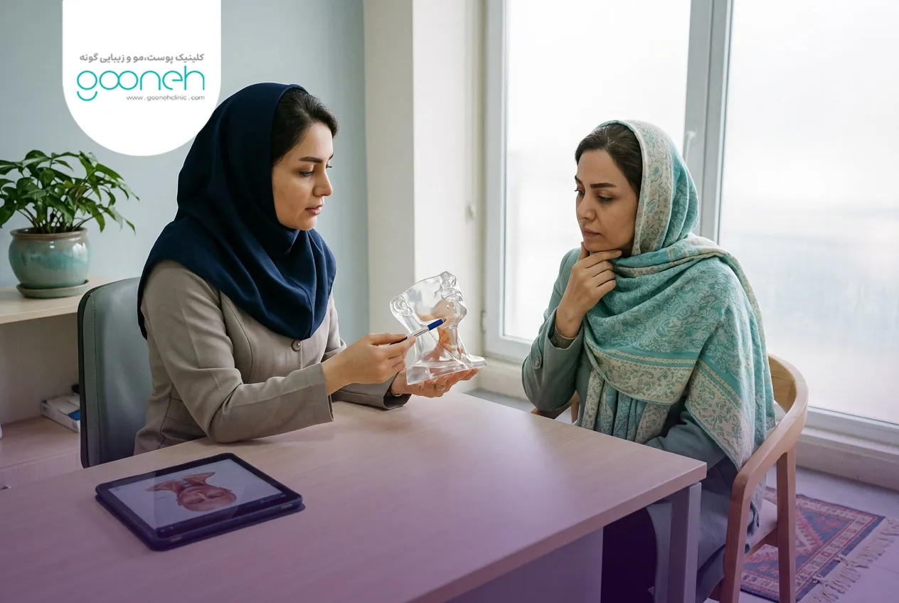 ارتباط درد با نتیجه و ماندگاری هایفو غبغب